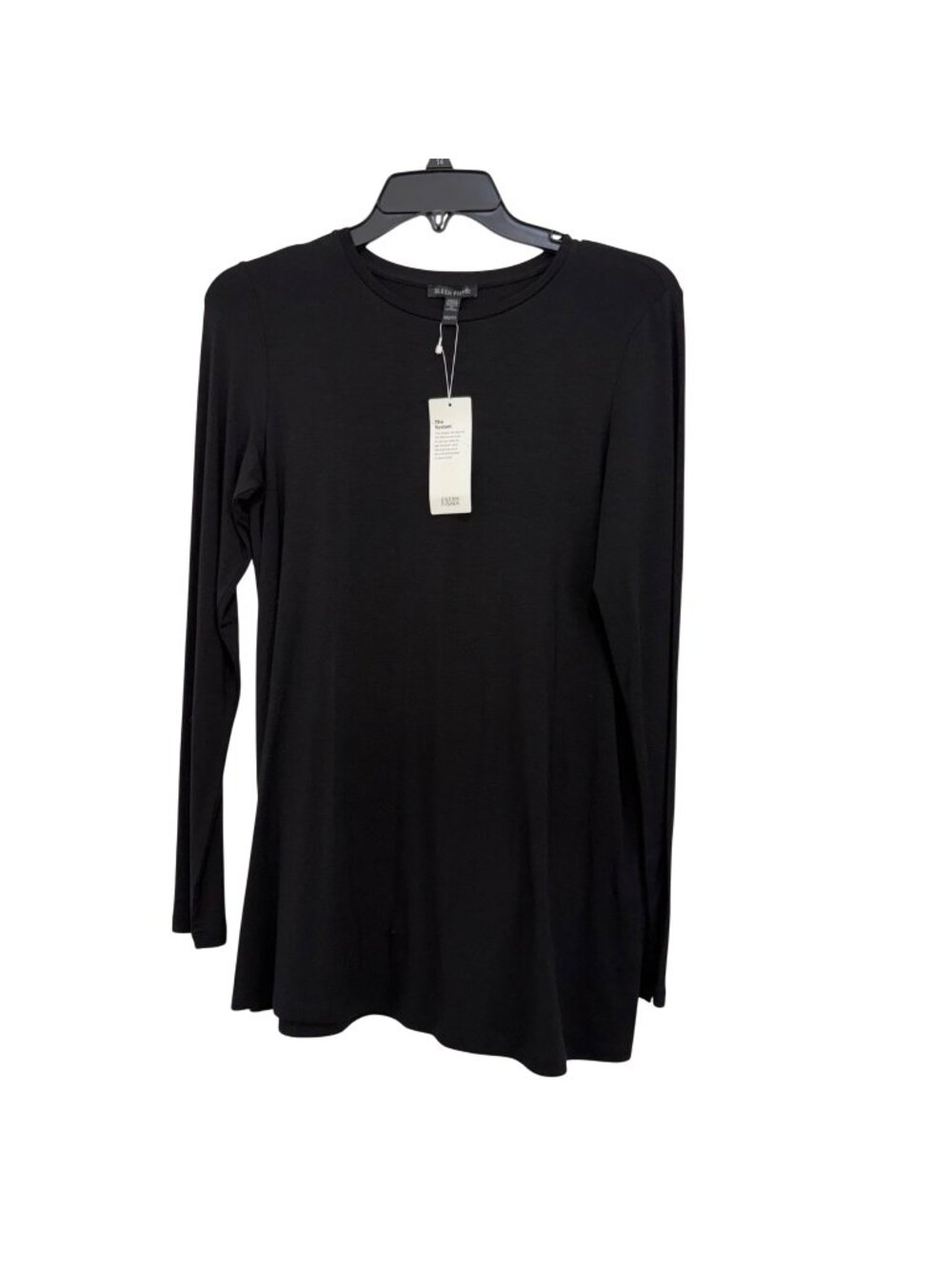 Eileen Fisher Black Long Sleeve XXS Womens Basic Top Stretch Jersey Tunic